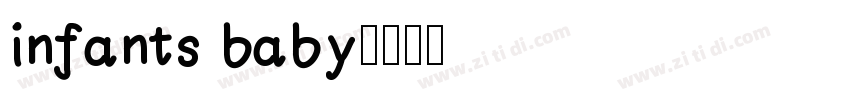 infants baby字体转换